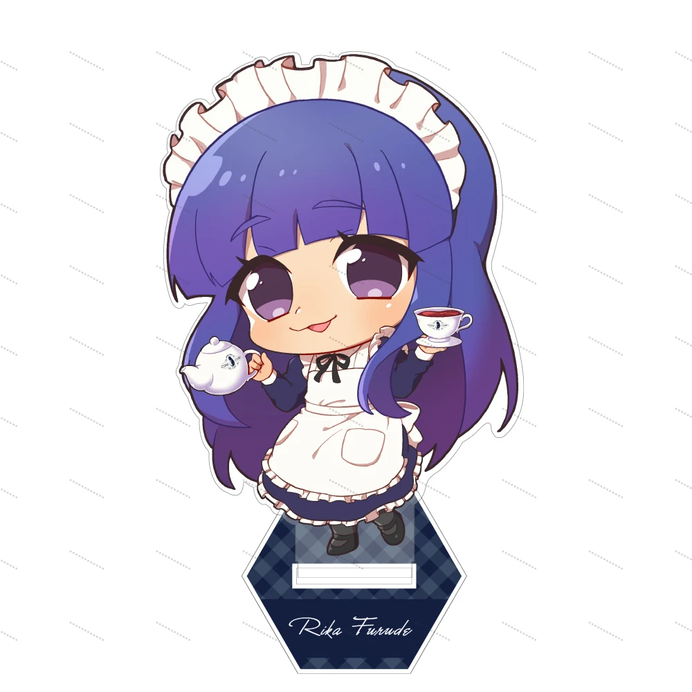 Thriller Anime Higurashi When They Cry Maid Version Mini Acrylic Standing Sign Desktop Ornament Friends and Fans Christmas Gifts