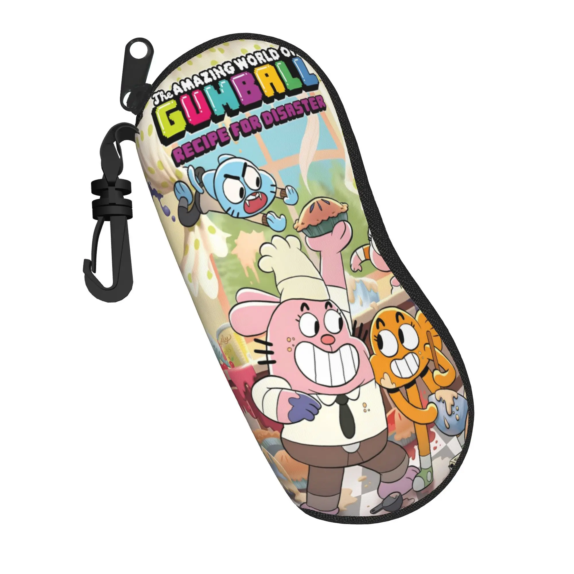Lovely The Amazing World Of Gumballs  Glasses Case New Zipper  Glasses Storage Box Anti-Pressure Eyeglasses Box