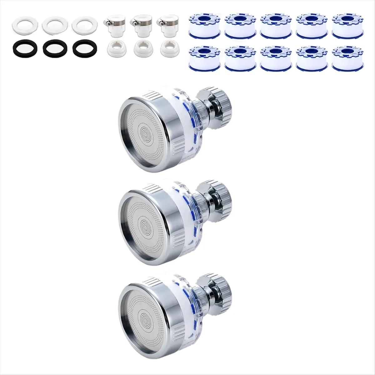 جديد 3 مجموعة بالوعة صنبور تصفية المياه، العالمي 360 ° منقي مياه صنبور المطبخ الدوار، فلتر صنبور الحمام #2