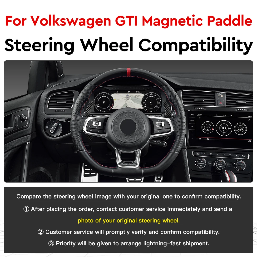 LED Magnetic Steering Wheel Paddle Shifters For Volkswagen Golf MK7 MK7.5 Golf R Scirocco Mobile Phone Connection APP Control