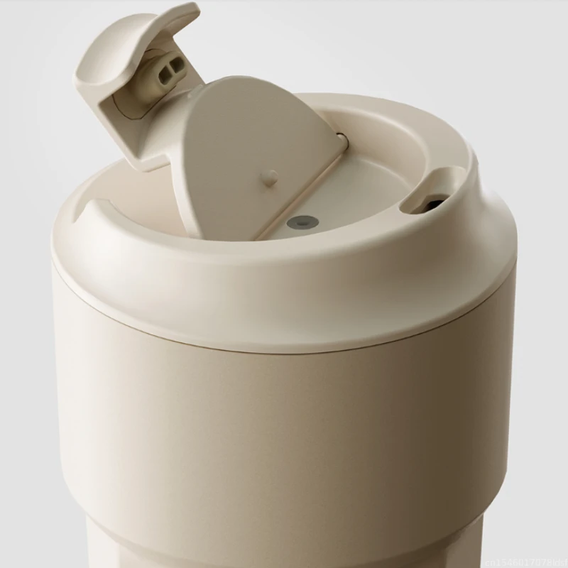 New Youpin Daily Element Portable Water Cup Coffee Mug 316 Stainless Steel Safety Seal 420ml Cold Storage Thermos Cup Mouth Snap