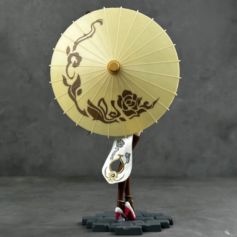 Honkai Impact 3rd Rita Rossweisse Shenheqin PVC Action Figure Chinese Style Cheongsam Anime Model Statue with Umbrella Display