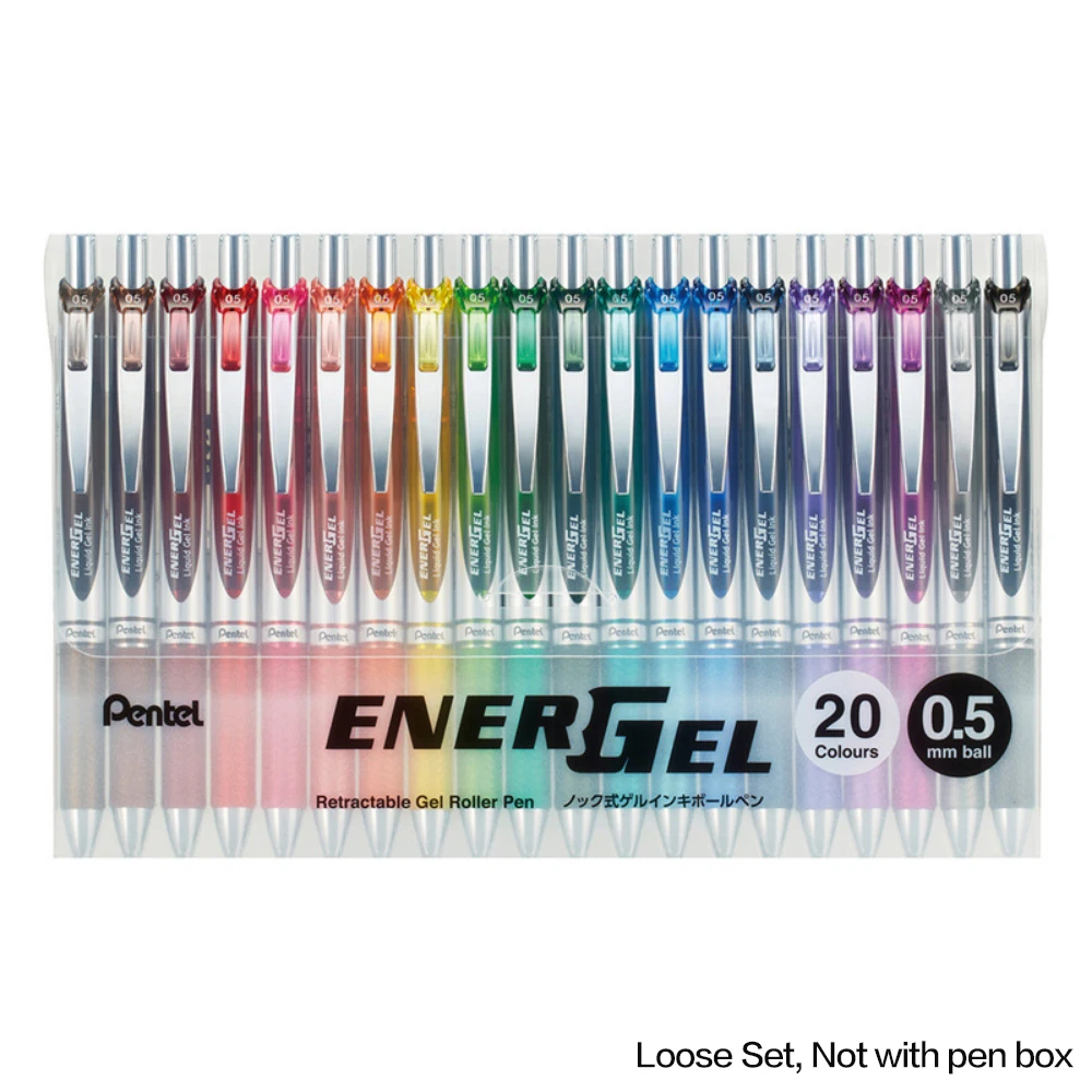 Pentel-Bolígrafo de Gel de colores True Colors, 1 piezas, 0,5mm, Gel de secado rápido, escritura suave, accesorios de oficina japoneses, Bln75 77