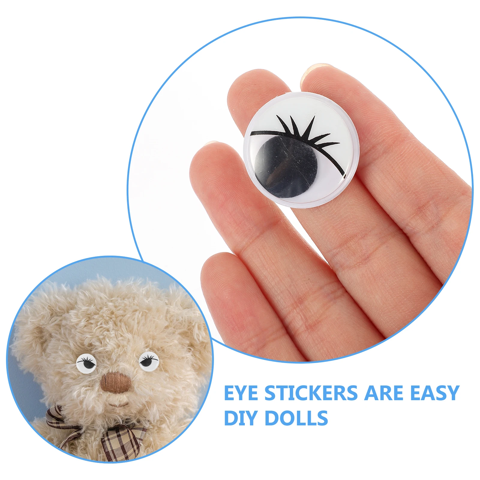 

200 Pcs Eye Stickers Animal Patch Self Adhesive Wiggle Eyeball for Crafts Child