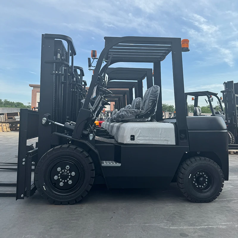 Farm Warehouse Factory CE 6000 Pounds 4 Wheel Diesel Forklift 2.5Ton 3Ton 4Ton 5Ton Forklift with Side Shift