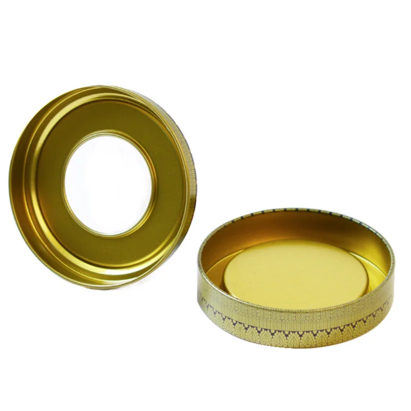 Ethnic Style Mini Round Shape Tea Storage Boxes High Quality Saffron Packaging Iron Boxes Outings Portable Tea Storage Boxes