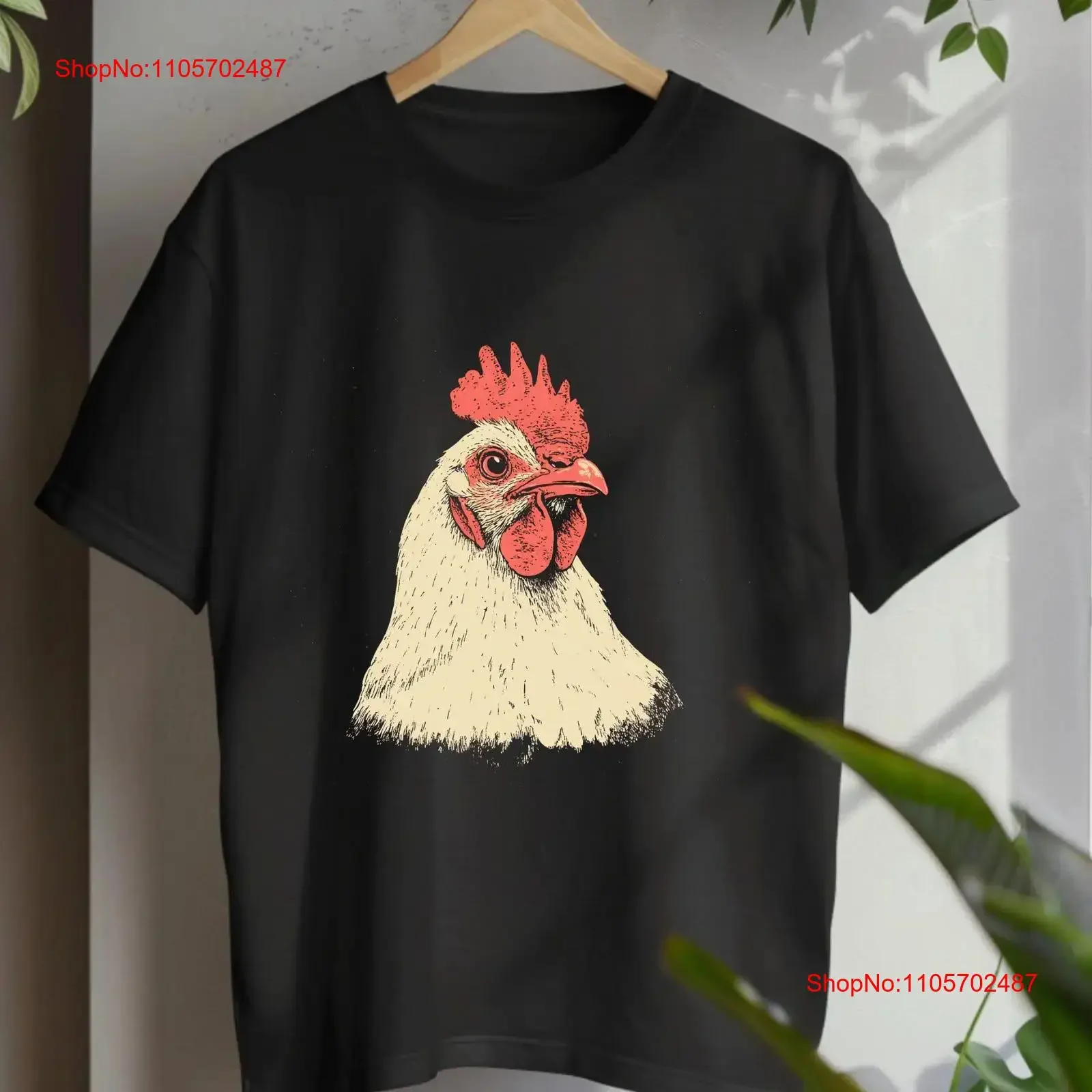 Chicken T Shirt Funny Farm Animal Rooster Illustration Lover Rustic Style Apparel Unique Poultry vintage Washed