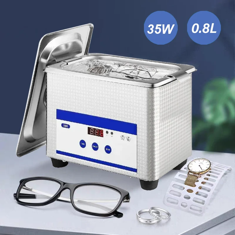 Ultrasonic Cleaner Ultrasound Cleaning Machine for Glasses Jewelry Dentures Lens Cleaning High Frequency Ultrasonic Washing Bath