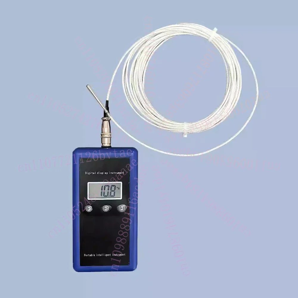 Handheld Digital Thermometer PT100 Sensor 6M Cable LCD Display High-Precision Water Temperature Meter