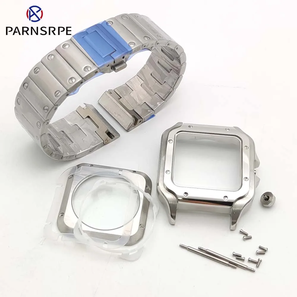 

38mm automatic mechanical case for NH35 movement 27mm dial water resistant case with stainless steel bracelet