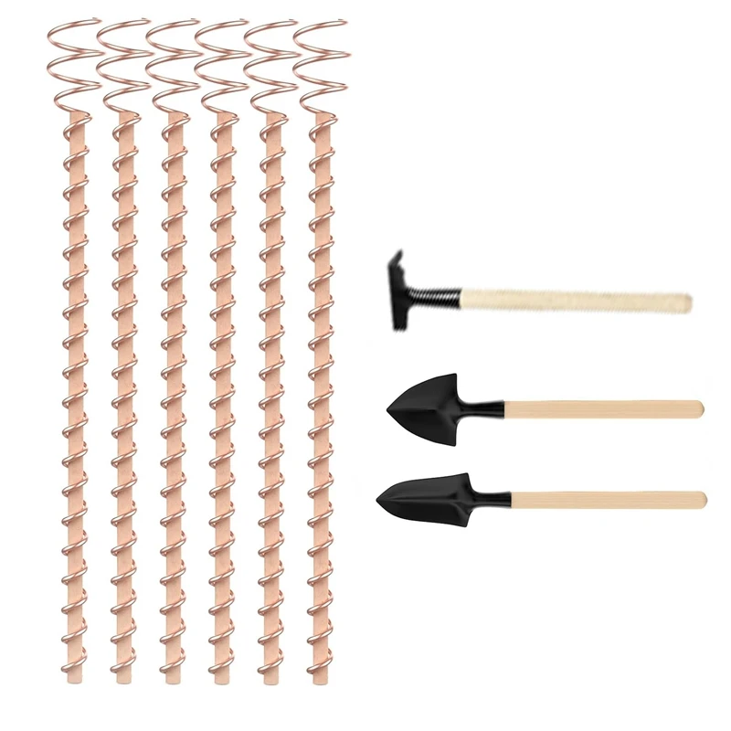 

Electroculture Plant Stakes Set 6Pcs 11.5Inch Long Electroculture Gardening Copper Coil Antennas For Growing Garden, Plants Kit