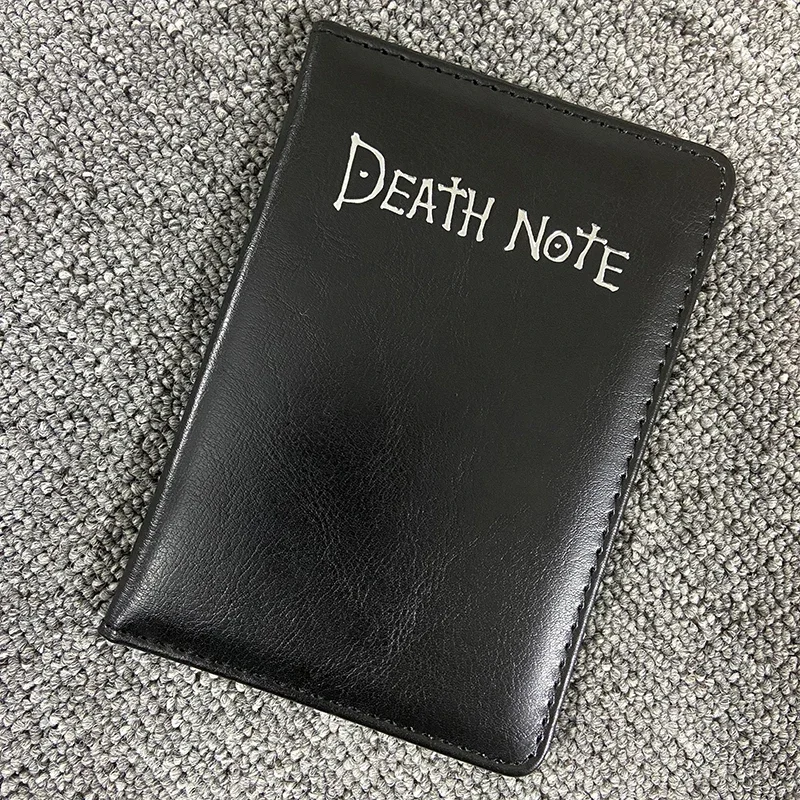 New Death Note Passport Cover Anime Theme Passport Holder High Quality Pu Leather Travel Wallet