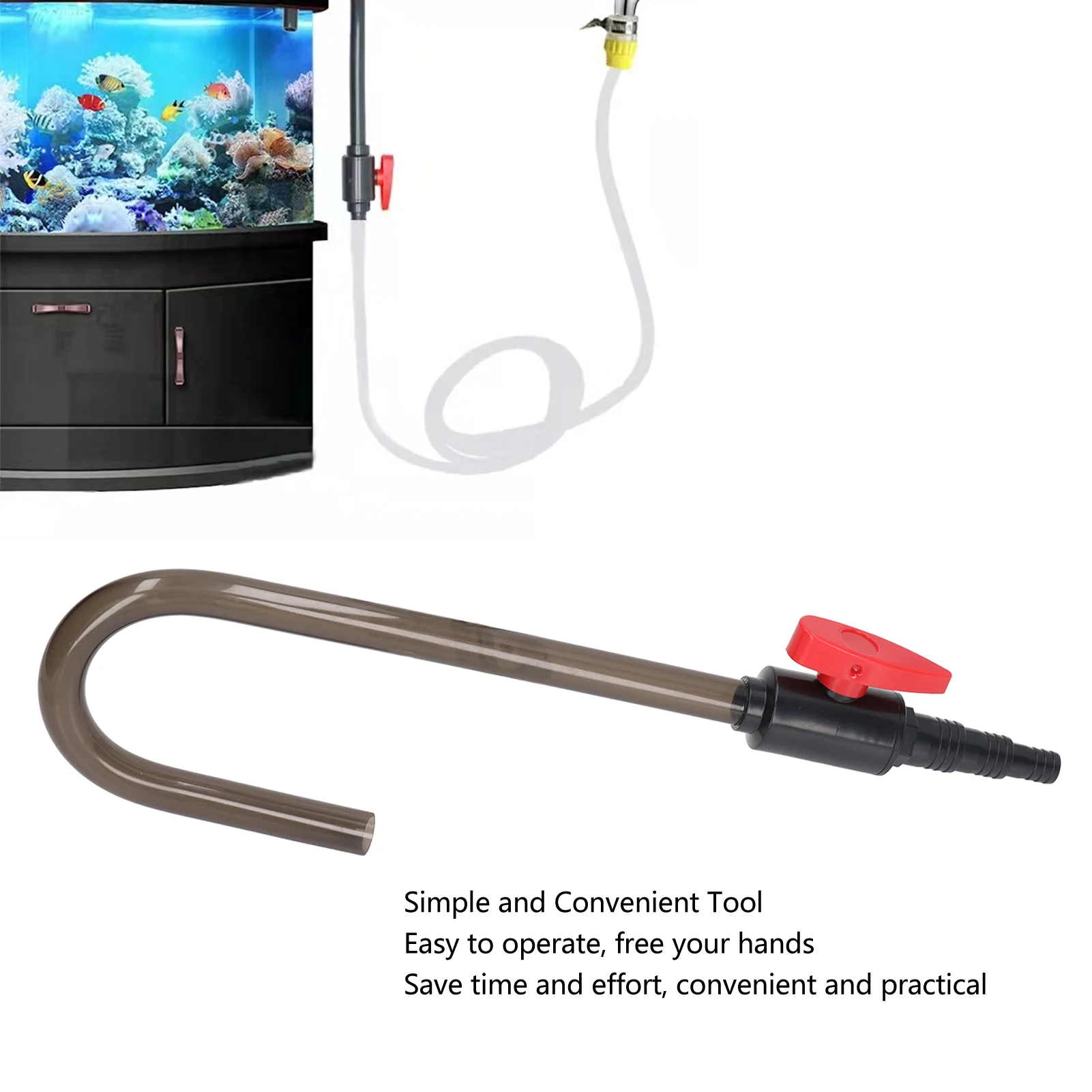 Fish  Water Filler Pipe Aquarium Water Filler Tube Wall Mounted Automatic Top Off Water Refiller Pipe for 3/8 1/2 3/4 Hose