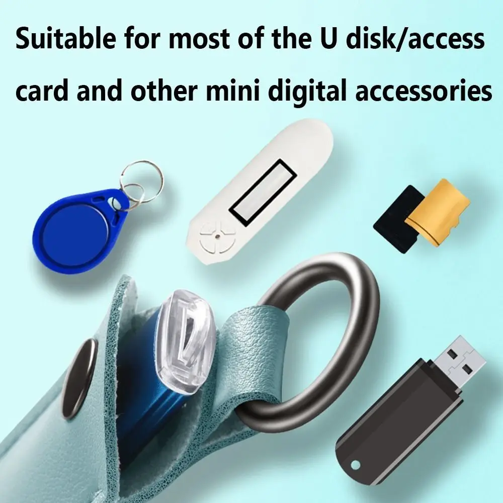 Car Accessories Bag Charms Business USB Flash Drive Car Key Holder Key Ring Storage Bag U Disk Pouch Pendrive Protective Cover