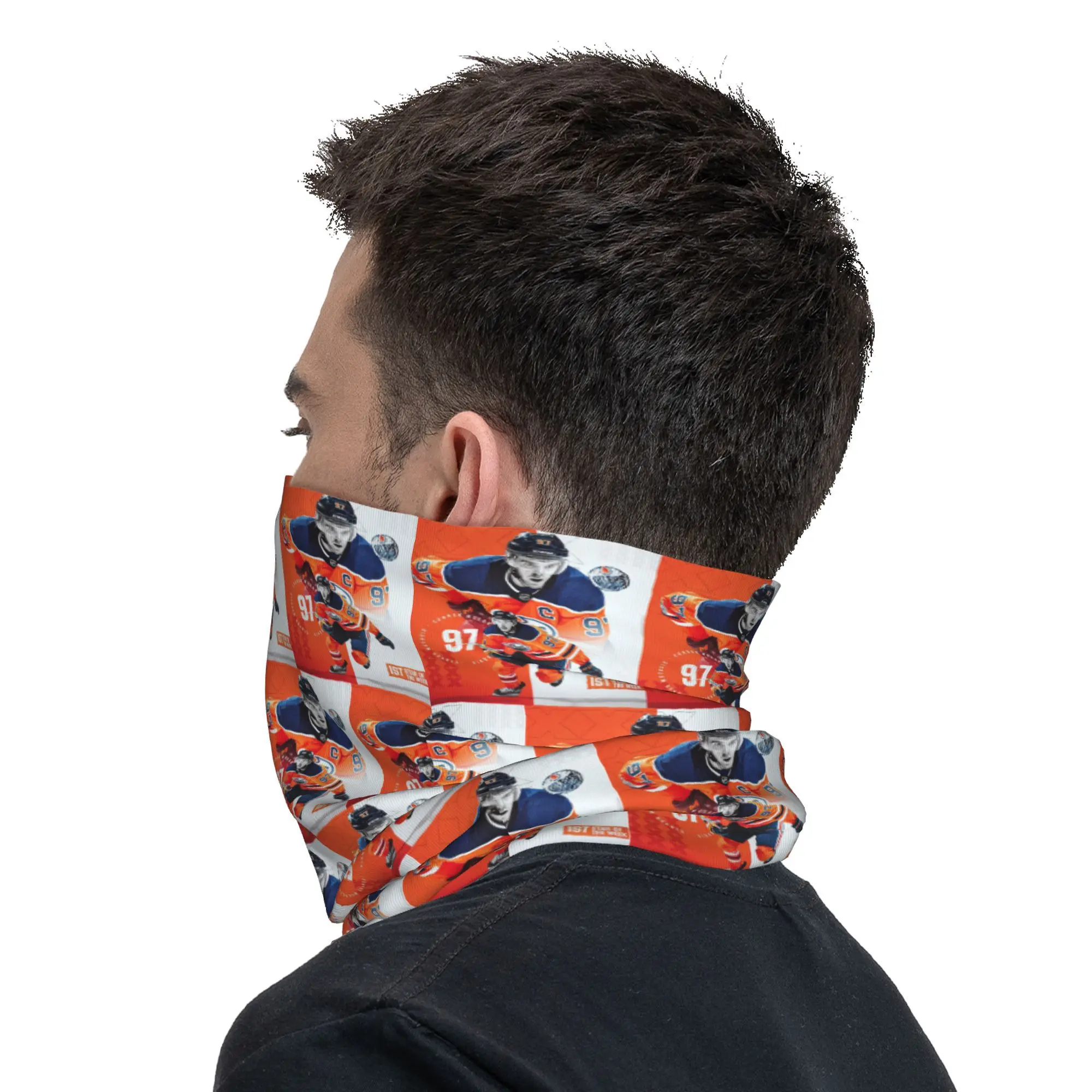 Connor McDavid Bandana Nekhoes Bedrukte gezichtssjaal Warme bivakmuts Wandelen Vissen Unisex Volwassene het hele seizoen