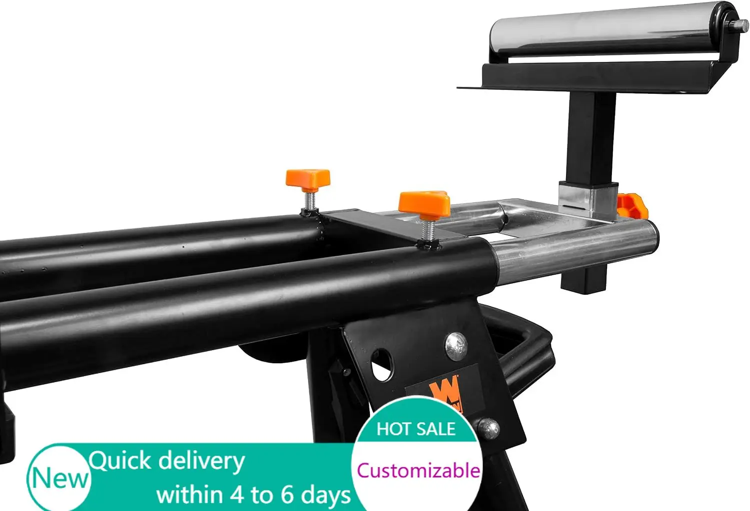Saw Stand, Collapsible and Rolling with 3 Onboard Outlets (MSA330)