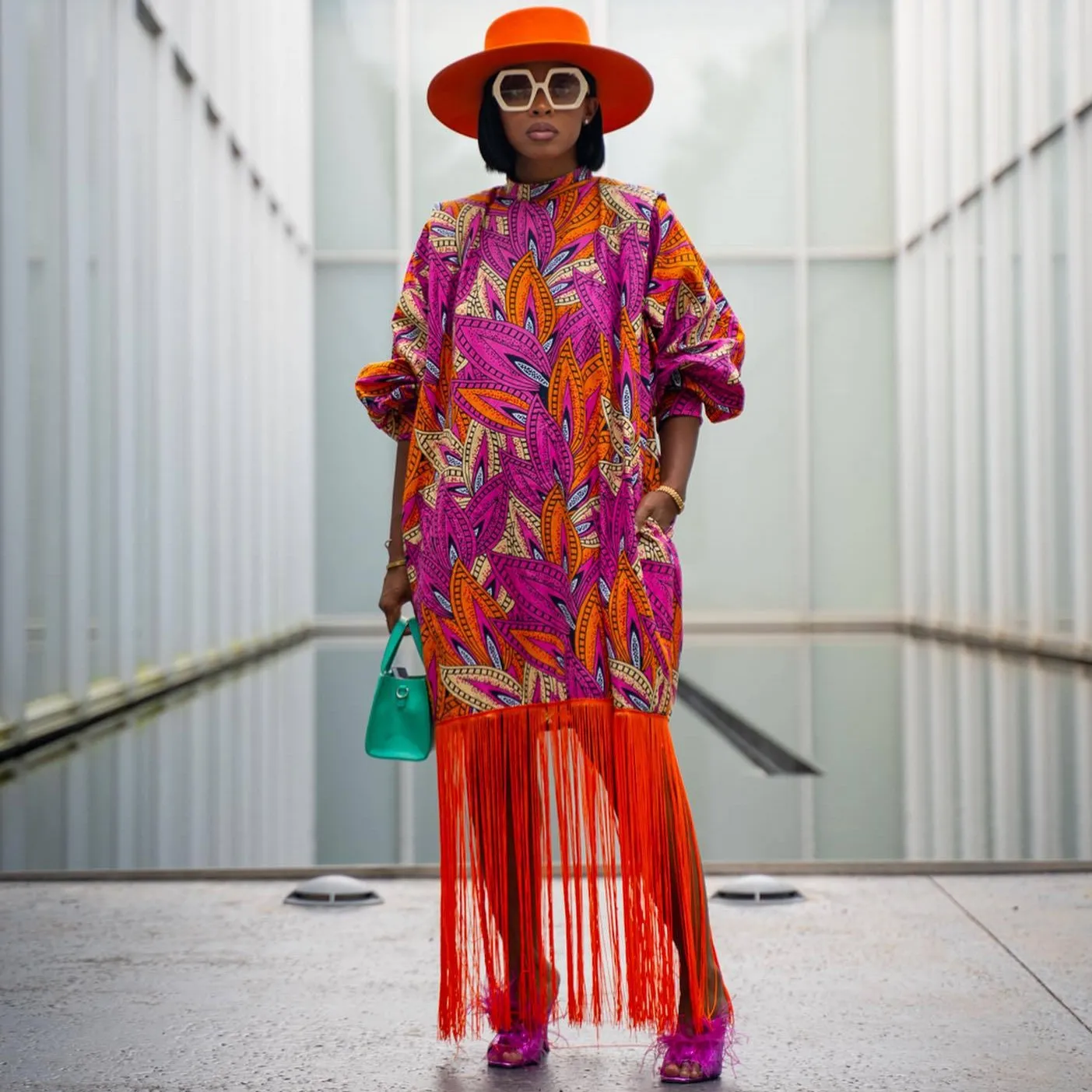 

Women Leaf Printed O-neck Tassel Hem Straight Long Sleeve Maxi Dress 2023 Autumn Streetwear Vestidos Sexy Party Dresses
