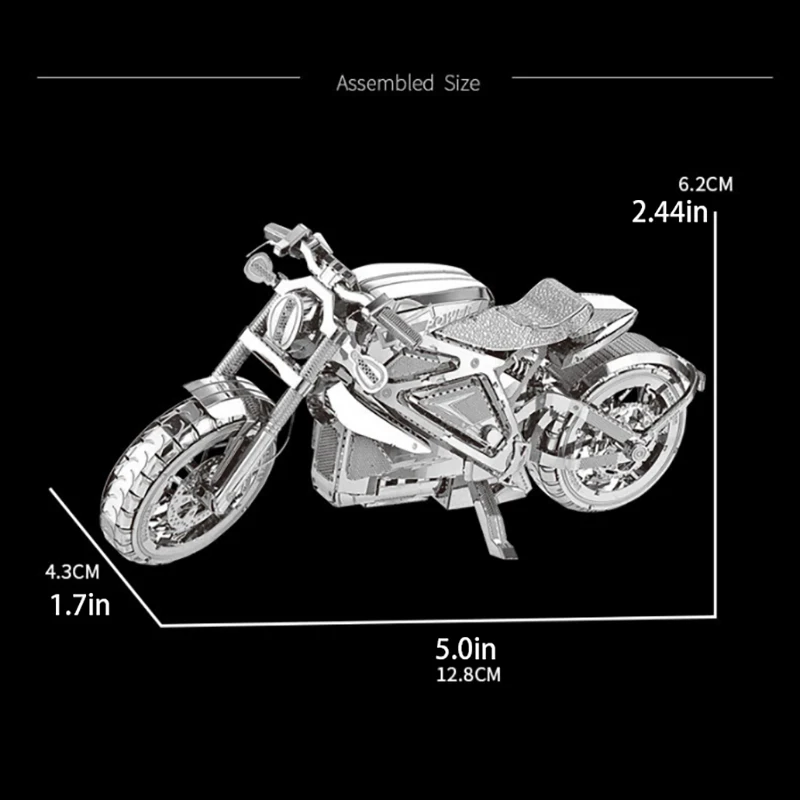 motorbike 3D Metal Puzzle  model kits DIY Laser Cut Puzzles Jigsaw Toy For Children