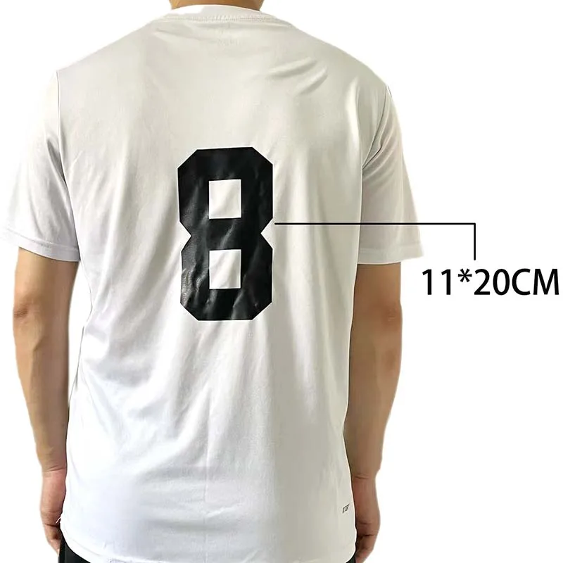 Parches térmicos números grandes blanco y negro para planchar ropa - imagen 4