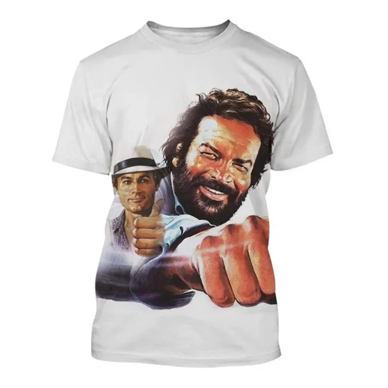 Bud Spencer Terence Hill 3D Printed T-Shirts Men Women Fashion Streetwear Oversized Short Sleeve T Shirt Kids Tees Tops Clothing