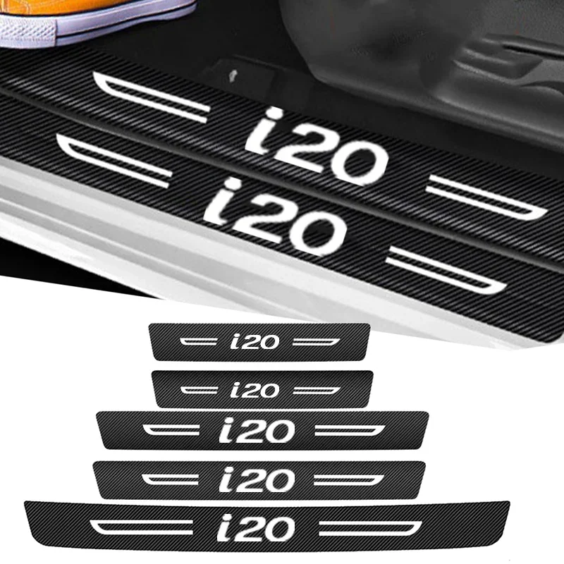 

Car Stickers for Hyundai I20 2025 Carbon Fiber Door Sill Threshold Anti Scratch Protective Film Waterproof Decals Accessories