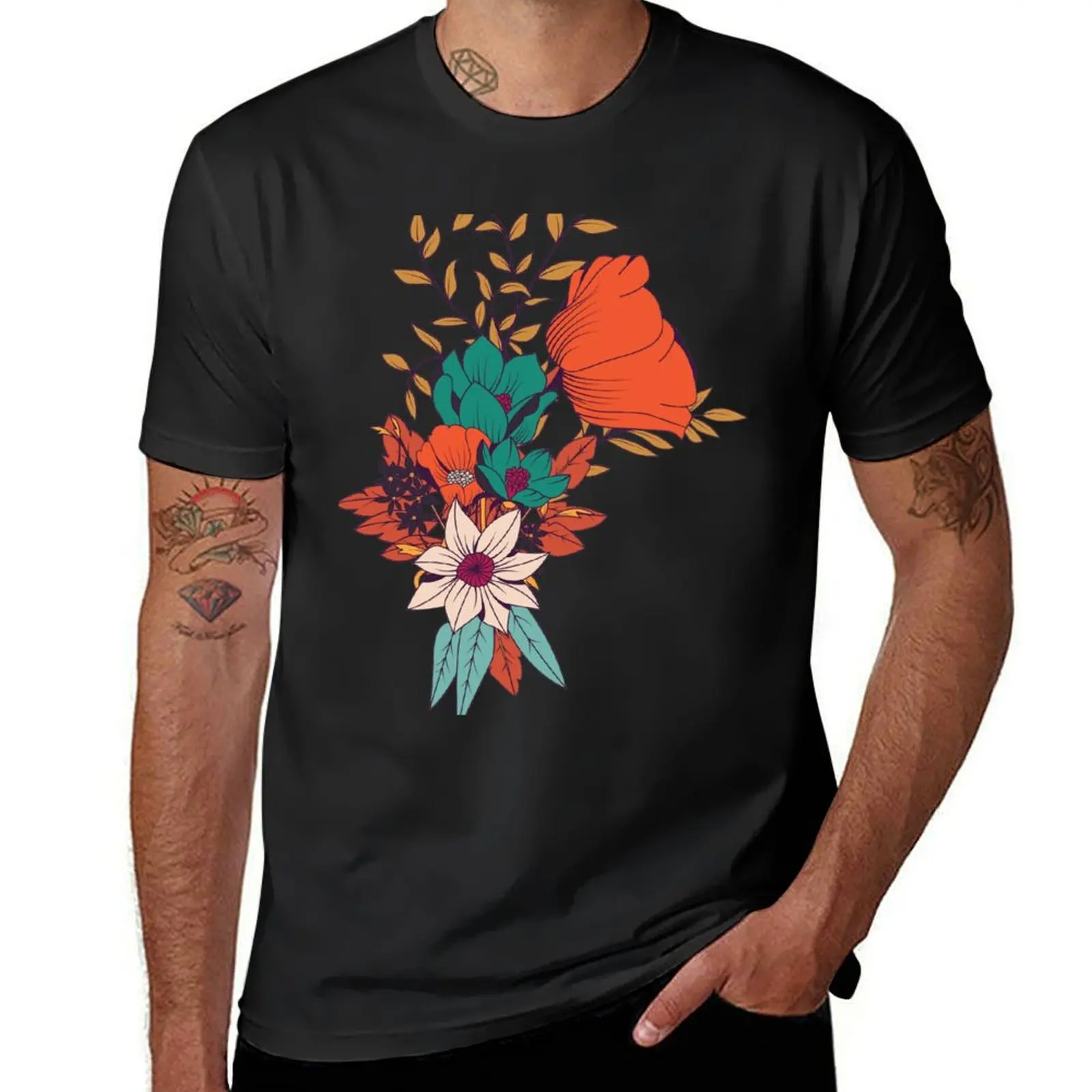 

Botanical pattern 010 T-Shirt custom t-shirts Aesthetic clothing plain sports fans clothing for men