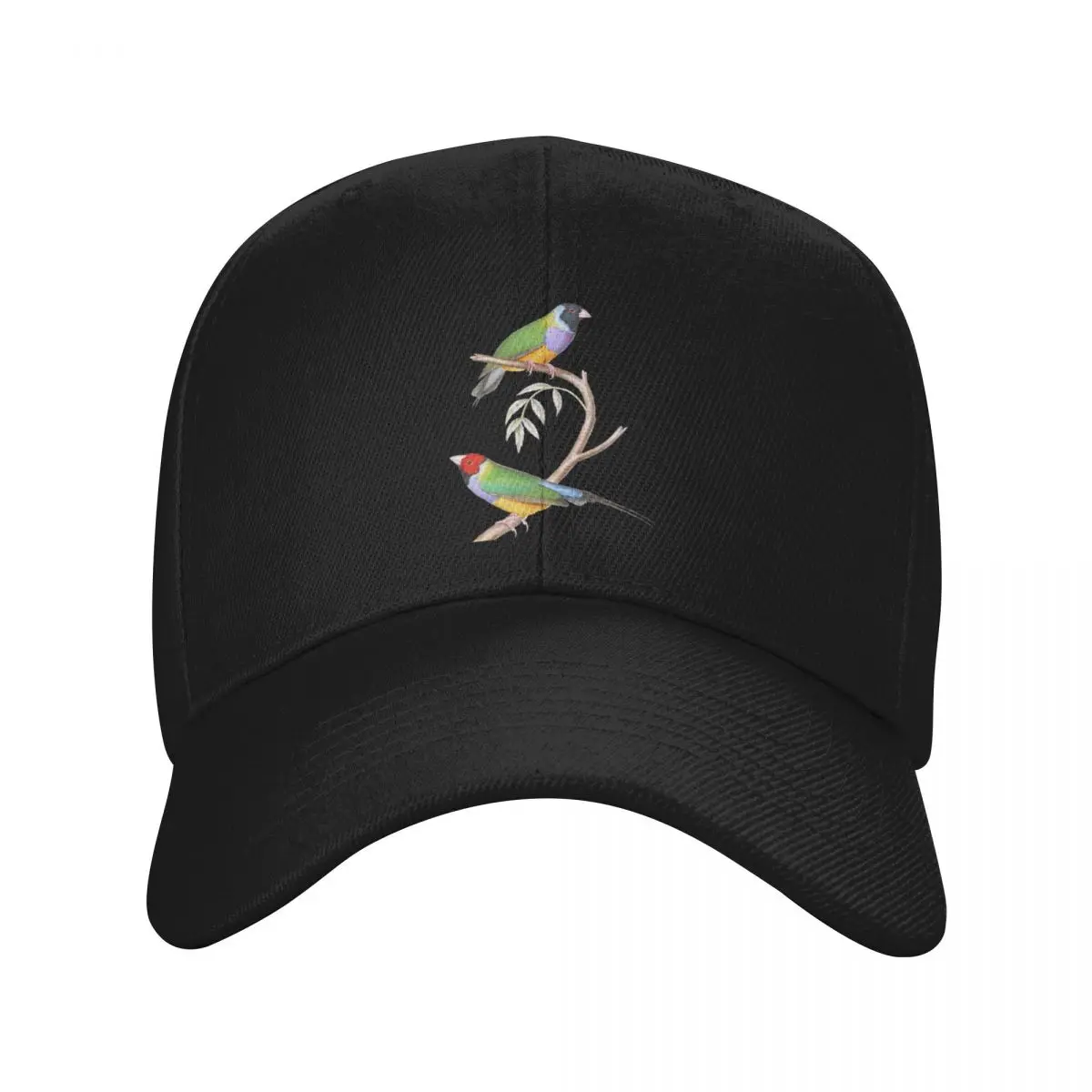 Gouldian Finch Endangered Bird Australian Baseball Cap Sun Cap Hip Hop Boy Women's