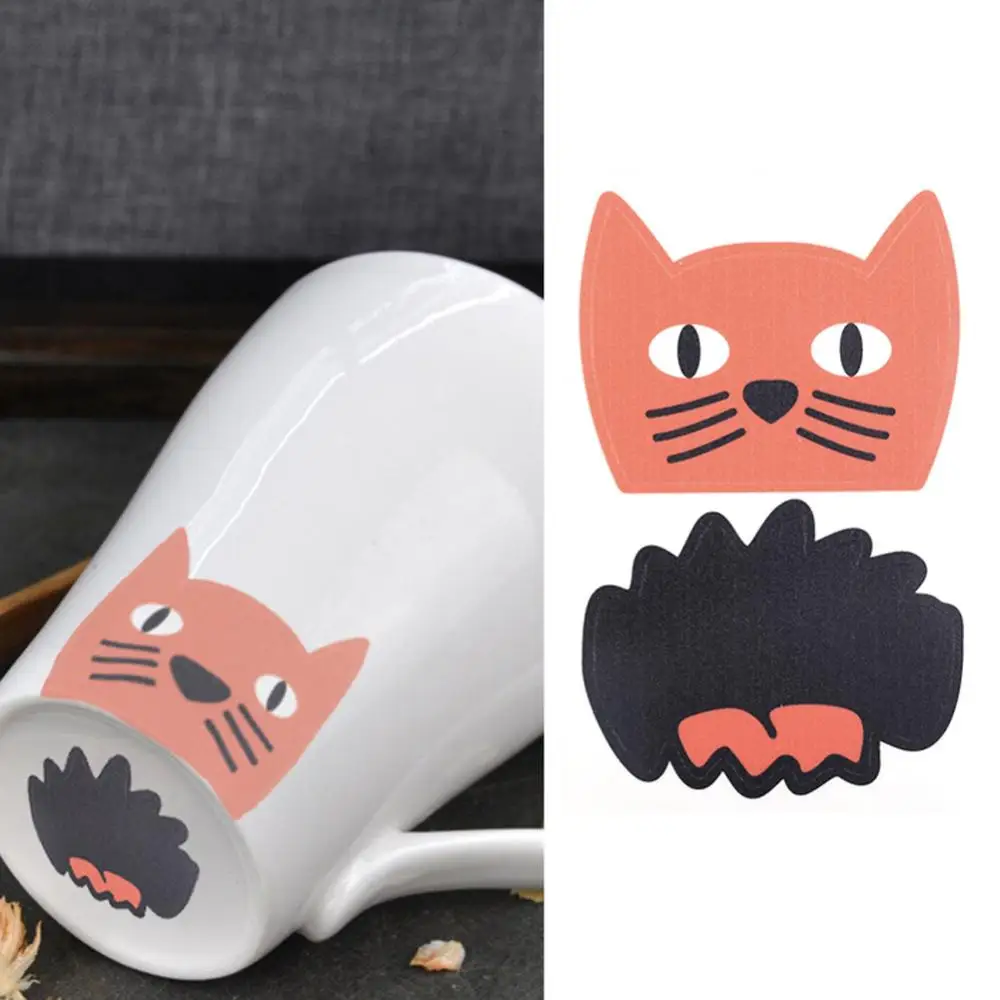 5Pcs Funny Pig Nose Cat Best Friend Love Bag Cup Sticker Fridge Decal Mug Decor 2019