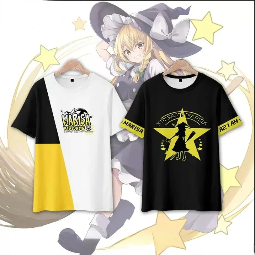 

Touhou Project Kirisame Marisa 3D Print T Shirt for Men and Women, Summer, O-neck, Short Sleeve, Funny, T Graphics, Anime Cospla