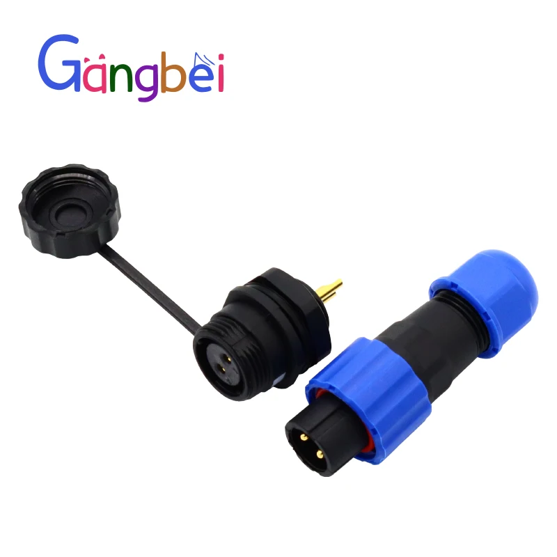 SP13 Waterproof connector SP1310 2pin 3pin 4pin 5pin 6pin 7pin Waterproof Aviation plug cable connector IP68 SP13 13mm Gangbei