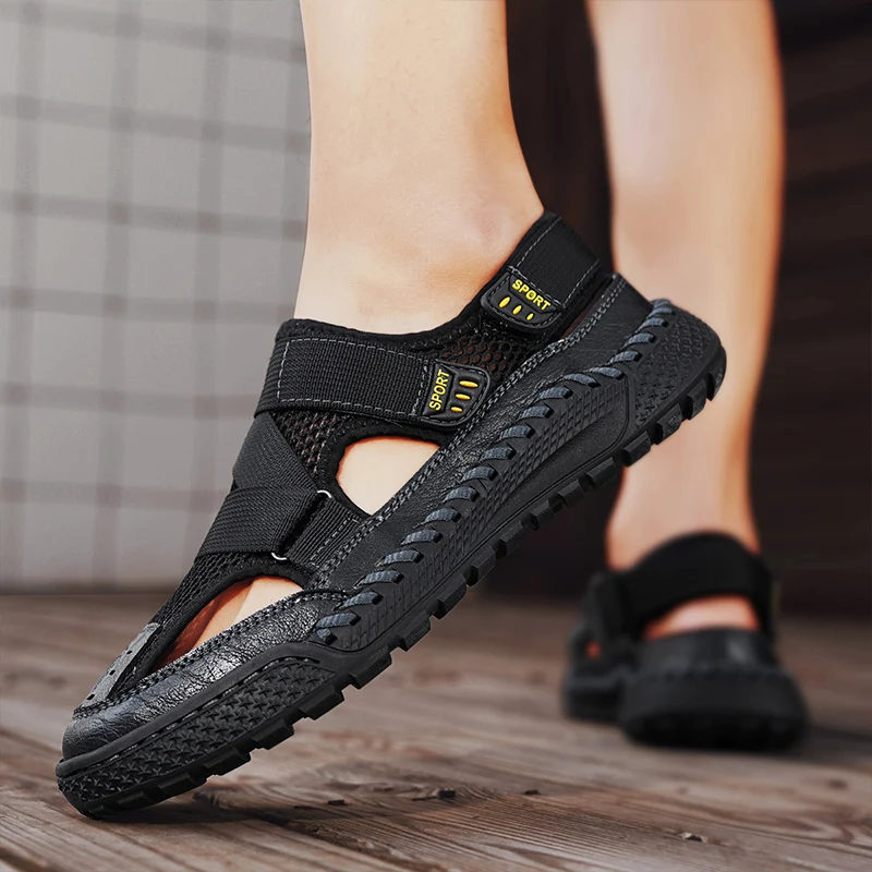 Summer Sandals Men's Plus Size Beach Shoes High Quality Handmade Slippers