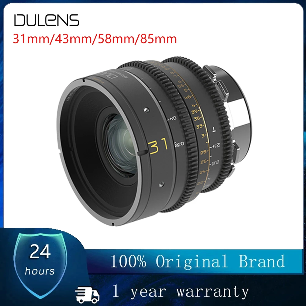 

Dulens APO Mini Prime Full Frame 31mm 43mm 58mm 85mm T2.4 Cine Lens Apochromatic Lenses For ARRI PL Mount Canon EF Lens Mount