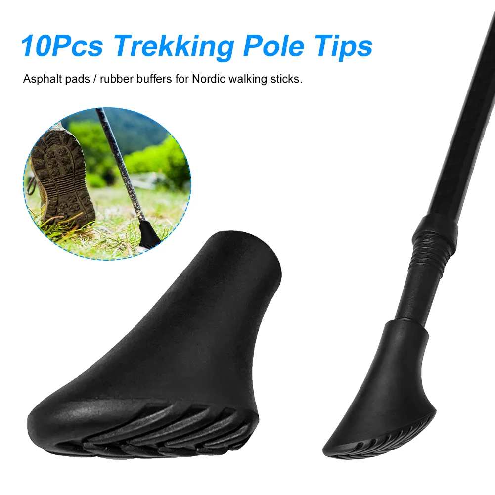 10 Stück Trekking stock Tipps Ersatz Gummi füße Nordic Walking Stick Pads Gummipuffer Trekking stöcke Protektoren zum Klettern