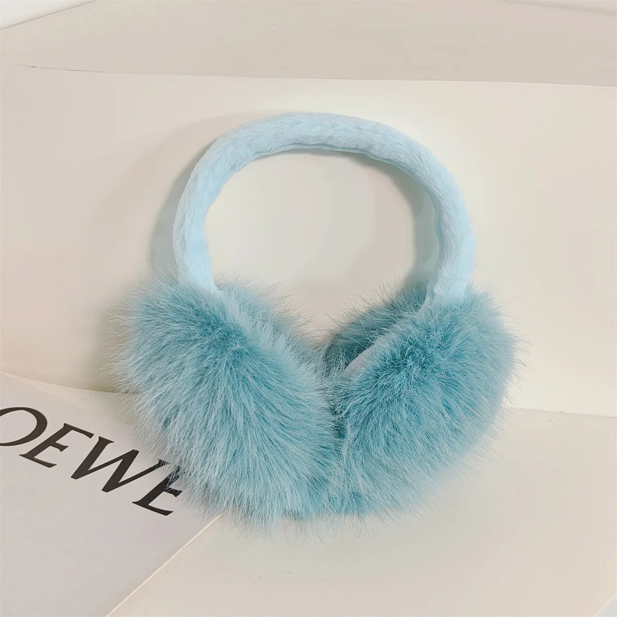 1 قطعة غطاء للأذنين بلون للجنسين الشتاء طوي غطاء للأذنين أفخم فو الفراء الأذن يفشل تدفئة للنساء والرجال غطاء حماية الأذن #6