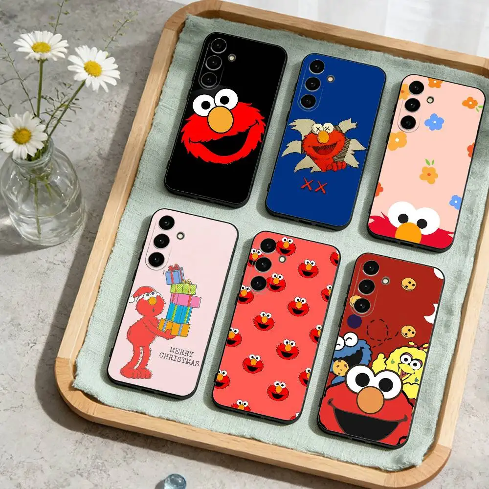 

Viral Meme Icon E-ELMO Phone Case For Samsung Galaxy A73,A72,A71,A70,A53,A52,A51,Soft Silicone Black Cover