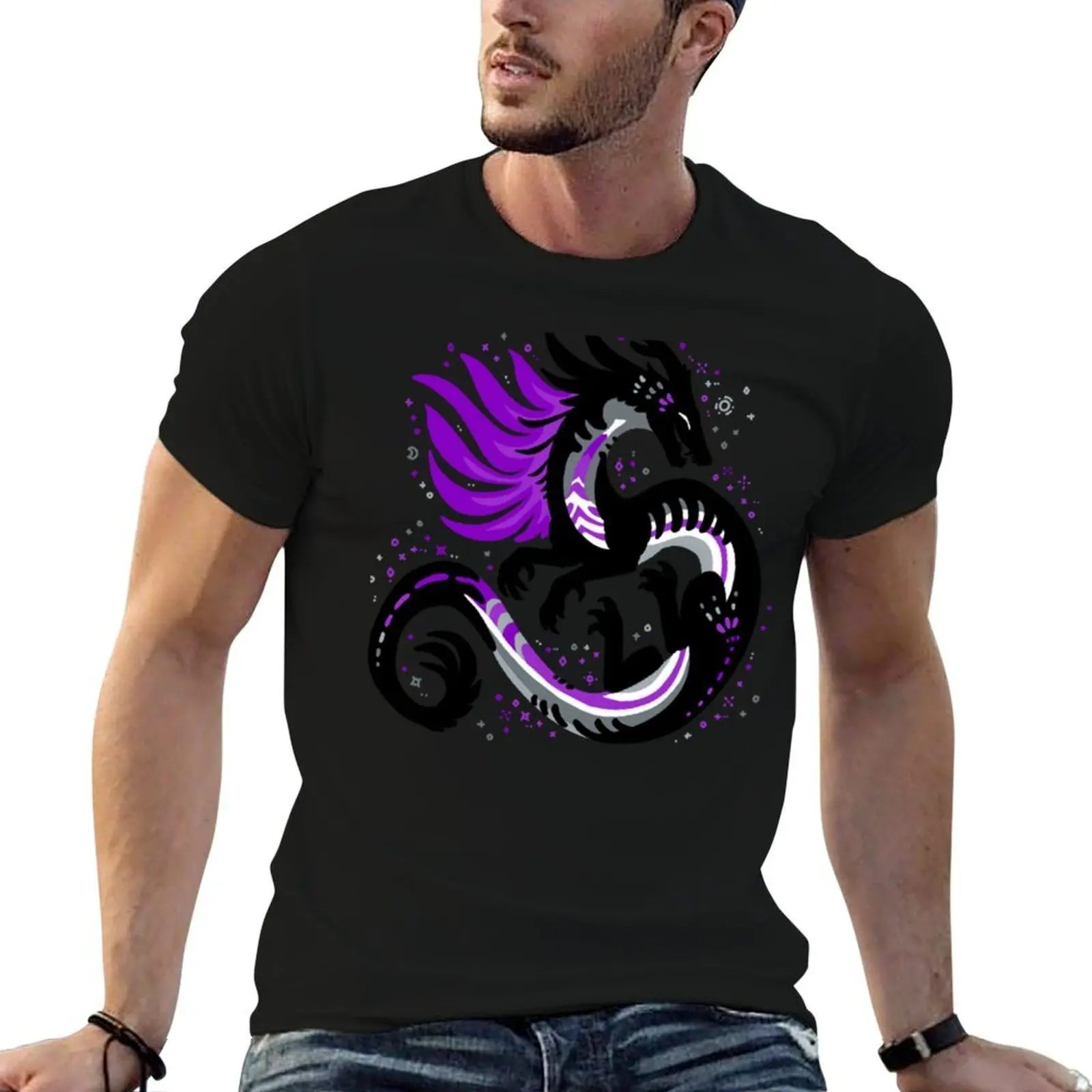 Ace Pride Flag Dragon T-Shirt new gifts and t-shirts Clothing men workout shirt