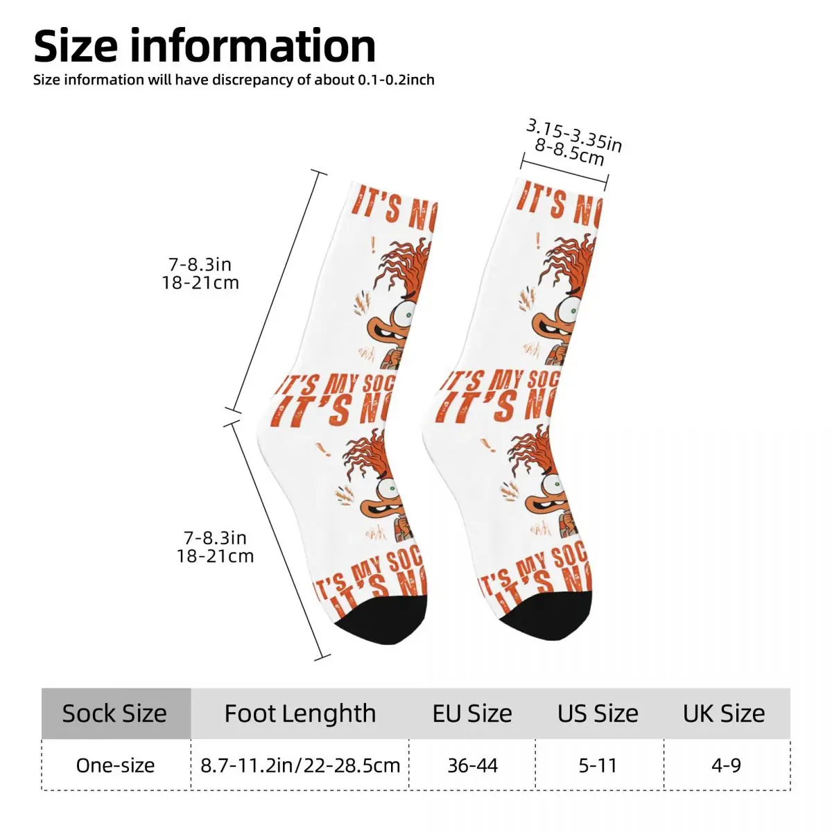 Anxiety Emotion Inside Out Socks Men\'s Women\'s Casual Socks Harajuku Spring Summer Autumn Winter Middle Tube Stockings Gift