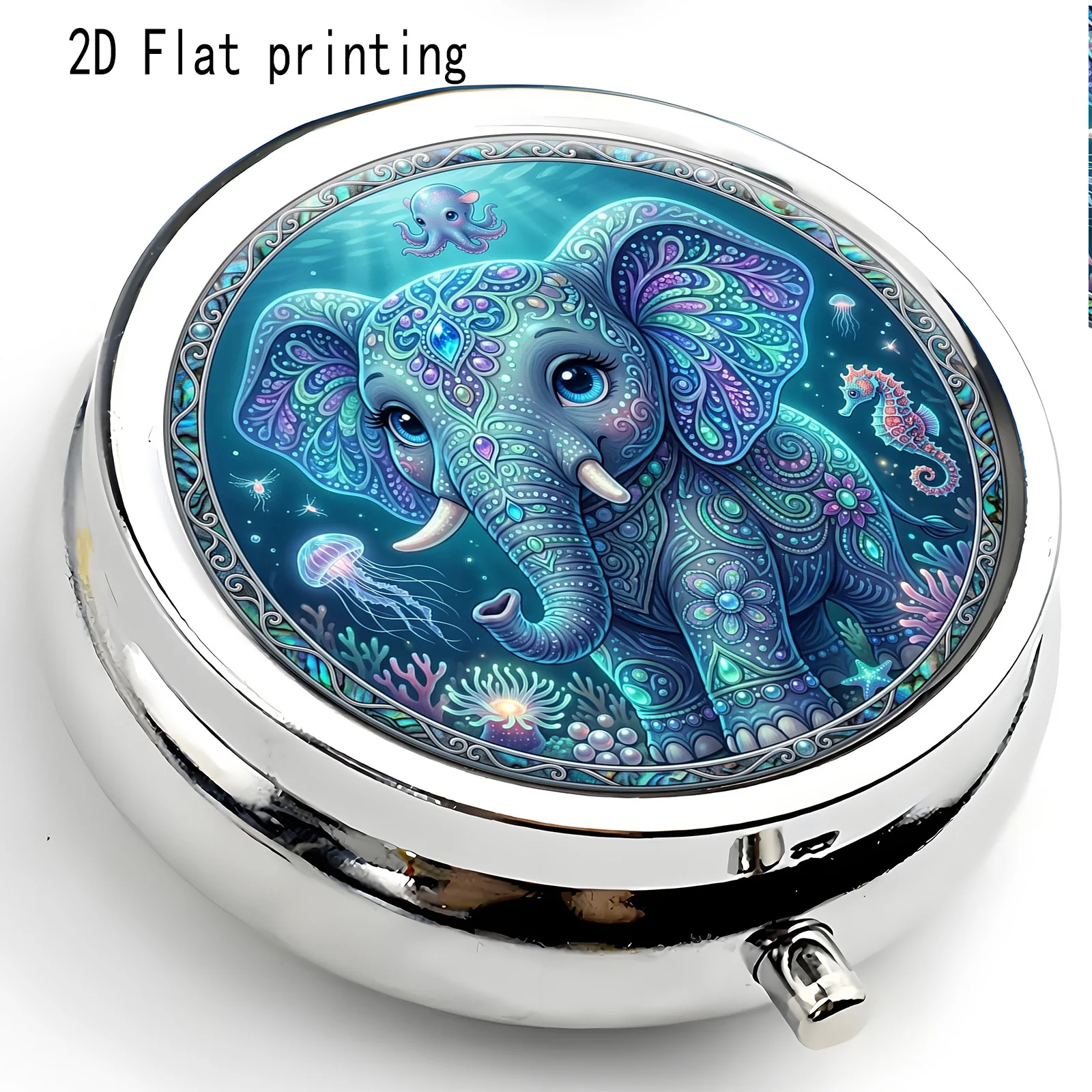 Portable Mini Pill Box, On-The-Go Compartmentalized Pill Storage Box, Travel Sealed Medicine Dispensing Box