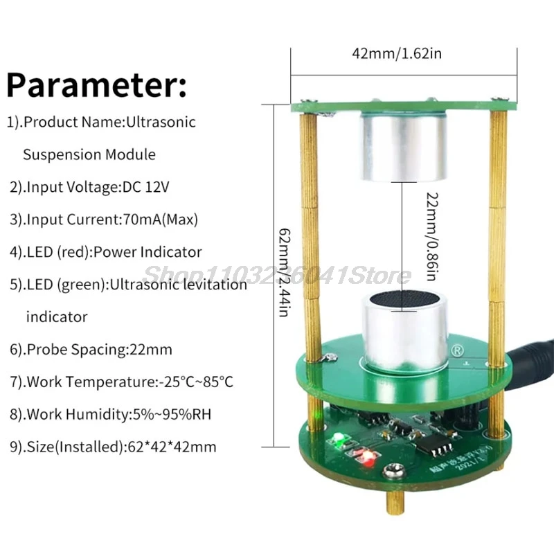 DIY elektronische kits Ultrasone ophanging Staande golfcontroller DIY-soldeeroefening Akoestische ophanging Wetenschap leren