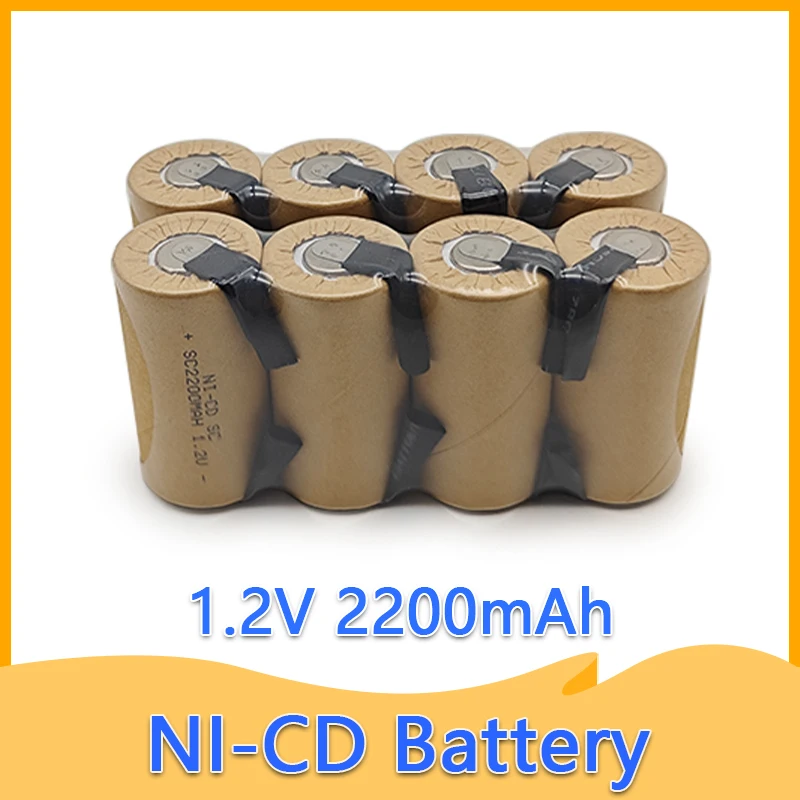 1.2V 2200mah SC Ni-Cd Rechargeable Battey with Tab Power Tool NiCd SUBC Cells Original Screwdriver Electric Drill SC Batteries