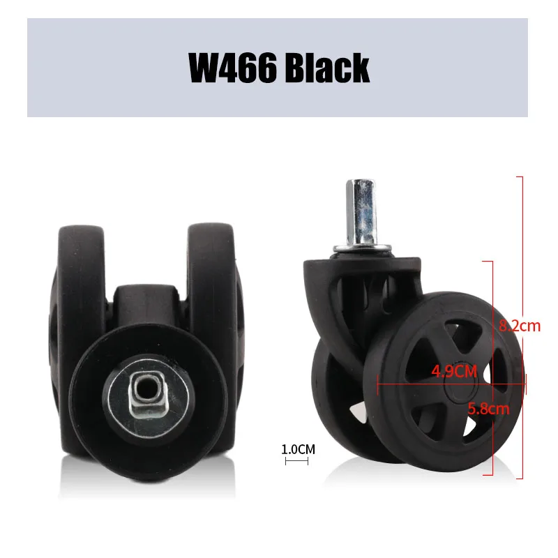 Suitable For W466 Universal Wheel Replacement Suitcase Smooth Silent Shock Absorbing Wheel Accessories Wheels Casters