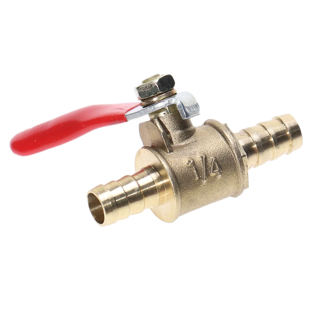 6mm-12mm Hose Barb Inline Brass Water Oil Air Gas Fuel Line Shutoff Ball Valve Pipe Fittings