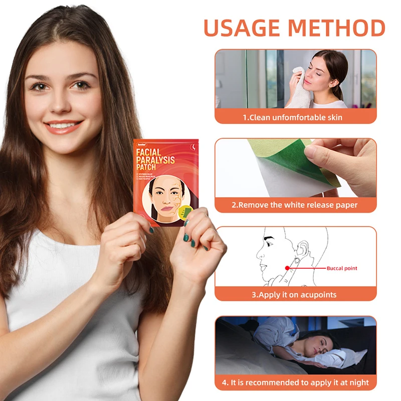 Facial Paralysis Traction Acupoint Massage Facial Stiffness Unblocking Sticker Massage Facial Straightening Patch