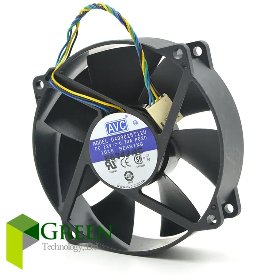 Asli AVC Fan 9025 90MM 90*90*25mm kipas angin melingkar untuk 775 kipas pendingin CPU 12V 0.7A dengan PWM 4pin