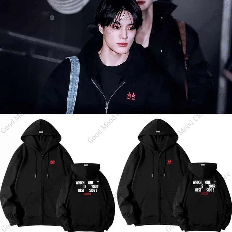 

NCT JNJM BOTH SIDES Hoodies Kpop Fashion JENO JAEMIN Same Letter Print Sweatshirt Men Women High Quality Cotton Zipper Hoodie