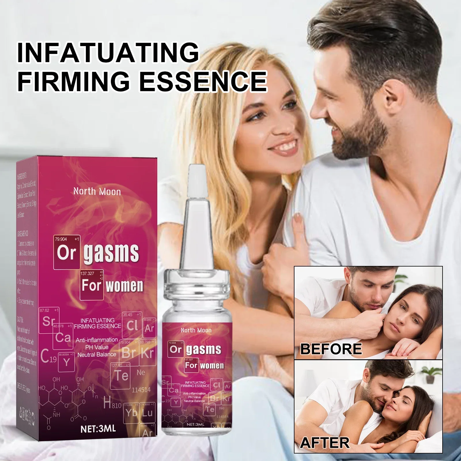 Oli sessuali in gel excitativo femminile per l'essenza rassodante infatuante per le donne acriliche