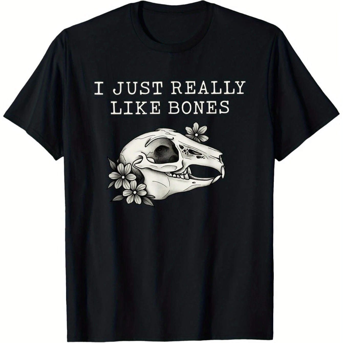 Rabbit Skull Gothic Oddities Occult T-Shirt 100% Cotton O-Neck Short Sleeve Summer Casual Mens T-shirt Streetwear