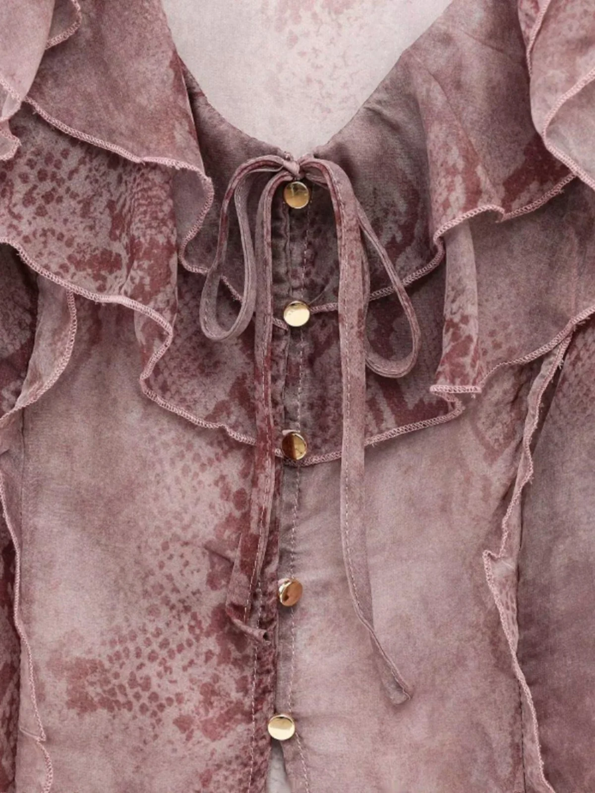 

JNLEAOG Women's Animal Print Layered Decorative irt Autumn New Sle Long Sve V-Ne Polyester Fiber Warmth-Bearing