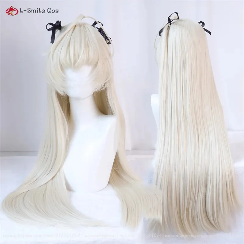 

Аниме Касугано Сора Косплей Парик 70 см Длинные Бежевые Парики С Шелковой Лентой Термостойкие Волосы Хэллоуина Косплей Костюм Женские Парики