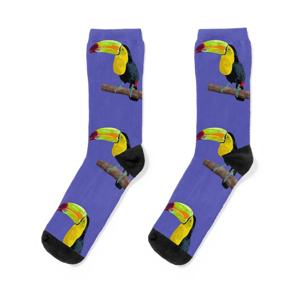 

Toucan portrait - Keel-billed Socks Christmas short Hiking boots anime Socks Women's Men's